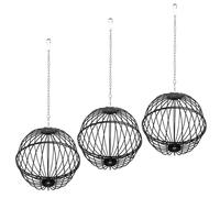 UPKOCH 3pcs Iron Grass Dispenser Balls with Hanging Chain for Hamster and Guinea Pig Cage Feeder, Simple and Convenient to Use, for Hanging in The Balcony Or Cage