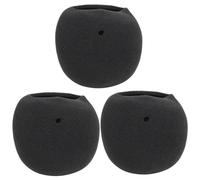 UPKOCH 3pcs Microphone Protective Cover Sponge Windscreen for Studio Reduces Wind Noise Background Disturbance Compatibility for High-wind Recording