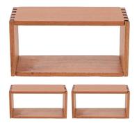 UPKOCH 3pcs Miniature Bookshelf: Dollhouse Miniature Furniture Wood Bookcase 1:12 Scale DIY Storage Bookshelf Display Holder for Mini Art Crafts Books Vase