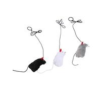 UPKOCH 3pcs Mouse Shape Vocalizing Cat Teasing Toys for Cats Pull Ring for Home