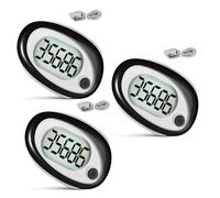 UPKOCH 3pcs Pedometer Clip with Lanyard Accurate Step Counter for Outdoor Hiking Lightweight Design User Friendly Interface Compact and Portable Fitness Tracker