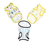 UPKOCH 3pcs Pet Cooling Vests for Dogs Sleeveless Summer Apparel with Pineapple Flamingo and Cactus Prints Lightweight and Comfortable Pet Clothing for Easy Wear