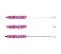 UPKOCH 3pcs Piccolo Internal Cleaning Brush Set with Rod, Flute Care Accessory for Musical Instrument Maintenance, Red-purple Wind Instrument Cleaner for Precise Piccolo Swab