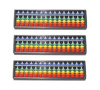 UPKOCH 3pcs Plastic Abacus for Early Math Learning Counting Beads Educational Arithmetic Tool Lightweight for Mental Calculation Practice