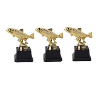 UPKOCH 3pcs Plastic Fish Trophy Award Creative Design for Competitions Durable Material for Sports Events Evaluation Activities Inspiring to Achieve Their Goals