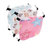 UPKOCH 3pcs Plush Hamster Hammock Bed Warm Hanging Pouch for Sugar Gliders Squirrels Small Pets Soft Fleece Sleeping Sack Easy to Install and Clean