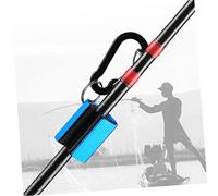 UPKOCH 3Pcs Portable Fishing Rod Clips Aluminum Clamp Professional Pole Holder for River Stream Fly Lure Rods Lightweight Fixing Tool in Black Red Blue