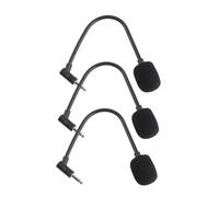 UPKOCH 3pcs Portable Small Microphone Kit for Computer and Phones, Straight Cutting Design 2 Mono Channel, 3-pole Stereo, and 4-pole Pin, for Home and Office Use