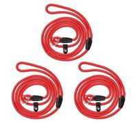 UPKOCH 3pcs Professional Puppy Dog Leash Red Nylon Wear-resistant Lightweight Training Leash 0.6x140cm Suitable for Outdoors and Training