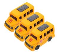 UPKOCH 3Pcs Pull Back School Bus for Small Lightweight Inertia Cars with Smooth Surface and Easy to Carry Birthday Gift