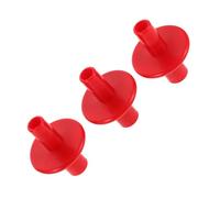 UPKOCH 3pcs Red Double Head Plastic Cymbal Sleeves Set for Drum Kits Noise Reduction Stable Support Hi-hat Clutch Replacement Compatible with Cymbal Stand Hardware