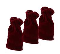 UPKOCH 3pcs Red Velvet Piano Pedal Covers Protective Dust Socks for Acoustic and Digital Pianos, Pedal Shielding Wraps Suitable for Keyboard Instrument Accessories