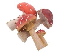 UPKOCH 3pcs Resin Mushroom Garden Decor Weather Resistant Outdoor Micro Landscape Figurines for Patio Lawn Courtyard Fairytale Ornament