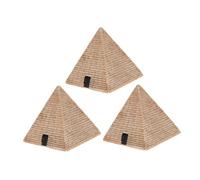 UPKOCH 3pcs Resin Pyramid Decor Mini Figurines Ancient Pyramid Statues for Sand Table DIY Projects Easy to Clean for Education and Creative Play