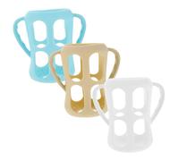 UPKOCH 3pcs Silicone Bottles Sleeves with Handles Anti-Slip Protective Covers for Wide-Neck Glass Bottles Colorful