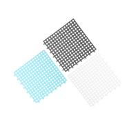 UPKOCH 3pcs Small Animal Cage Mats with Design Durable Plastic Rabbit Cage Resting Pads for Bunny Hamster Chinchilla Feet Protection Comfortable Floor Liners White Grey Blue