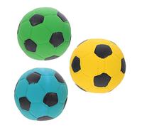 UPKOCH 3pcs Soccer Shaped Chewing Toys for Puppies Bite-resistant Interactive Molar Toys Latex Dog Supplies for Teeth Cleaning for Dogs