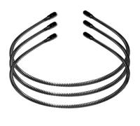 UPKOCH 3pcs Sports Spiral Shape Hairhoop Black Iron Wire Headbands Wave-shaped Design for Men and Women Keeps Hair Neat when Applying Masks or Exercising