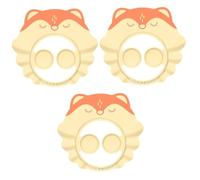UPKOCH 3pcs Thickened Shampoo Cartoon Animal Adjustable Boy Girl Bathing Ear Protector Hat for Boy Girl Cap for Shower and Swim Activities