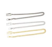 UPKOCH 3pcs Vintage Pocket Watch Chains Set, Antique Metal Watch Decorative Chains for Men Women, Silver Gold Bronze Long Vintage DIY Accessories for Vest and Suit