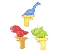 UPKOCH 3pcs Water Soaker Plastic Dinosaur Water Guns Set for Summer Fun for Outdoor Activities Includes Brachiosaurus Triceratops and