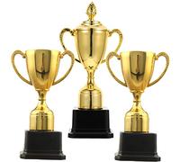 UPKOCH 3pcs Winner Trophy Bright Sports Competition Awards for Football Rugby Baseball Basketball Gymnastics Talent Shows