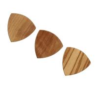 UPKOCH 3pcs Wooden Guitar Picks Large Triangle Plectrum Set Natural Wood Bass Guitar Plectrums Acoustic and Electric Instruments for Music Performance