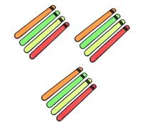 UPKOCH 3sets LED Luminous Slap Bracelets for Night Running Safety High Visibility Wristbands Red Green Orange Yellow for Jogging Walking and Events 4pcs*3