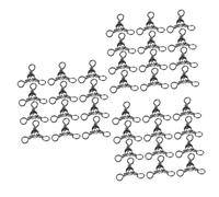 UPKOCH 3sets Way Fishing Swivels Durable Triple Swivel Connectors for Smooth Line Management for Trout Fishing Tackle Accessories Reduce Tangles Twists Strong Currents 50pcs*3