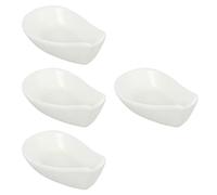 UPKOCH 4 Pcs Ceramic Spoon Rest Coffee Spoon Rest Small Teaspoon Holder Coffee Stirrers Rest Rack for Home Kitchen Bar