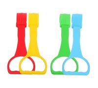 UPKOCH 4 Pcs Crib Hooks Pull Up Rings Playpen Stand Up Assistance Rings for Walking Training Early Sensory Development with Red Yellow Blue Green