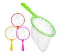 UPKOCH 4 Pcs Fishing Nets with Fine Mesh for Catching Small Fish Butterflies and Shrimp Safe Plastic Construction with Smooth Edges Nets in Yellow Orange Purple and Green for Outdoor Play