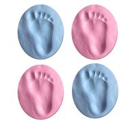 UPKOCH 4 pcs Footprint Casting Mold Kit for Newborns Use Handprint Keepsake with Pink and Blue for Shower and Birthday Decorations Non-Toxic Printing Kit