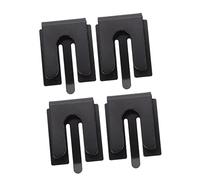 UPKOCH 4 PCS Metal Mobile Radio Holder Clips with Adhesive Handheld Microphone Mount Bracket for Car Radio Easy No-drill Installation Black Accessories