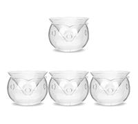 UPKOCH 4 Sets Dry Ice Salad Bowl Sushi Plate Set Salad Containers Clear Glass Bowls Triangle Glass Dinner Martinis Salad Kitchen Supply Novelty Cooking Shrimp