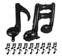 UPKOCH 40 Pcs Musical Foil Balloons Happy Birthday Decorations Music Notes and Guitar Balloons Black