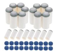 UPKOCH 40pcs Leather Pool Cue Tips Replacement Slip Billiard Stick Accessories Leather Design Enhanced Ball Control Suitable for Casual and Professional Players