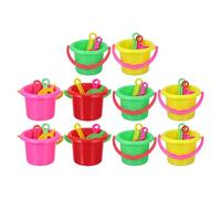 UPKOCH 40pcs Mini Beach Bucket Set Creative Sand Play Buckets for Beach for Outdoor Fun for Sand Pits and Family Activities Random Color