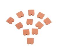 UPKOCH 40pcs Miniature Clay Roof Tiles with Realistic Wave Pattern for Dollhouse Landscaping DIY Model Small Bricks Mini Garden Accessories Brown