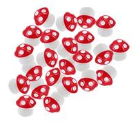 UPKOCH 40pcs Resin Micro Landscape Mushroom Decorations Medium Red Faux Mushroom Ornaments for DIY Bonsai Flowerpot Indoor Outdoor Durable Miniature Garden Craft Accessories