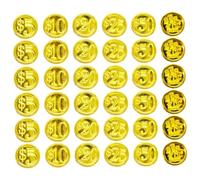 UPKOCH 48pcs Pirate Gold Coin Toy Funny Game Coins for Pirate Ship Theme Party Reusable Plastic for Boys and Girls Play