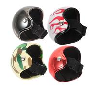 UPKOCH 4pcs Adjustable Miniature Chicken Helmets for Small Poultry and Pet Birds and Safety Headgear Creative Funny Bird Helmet Accessories for Outdoor Protection and Decoration