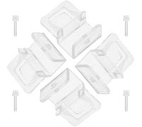 UPKOCH 4pcs Aquarium Glass Lid Clips with Screws, Fish Tank Cover Support Clamps for Glass Thickness 0-2cm, Aquarium Lid Holders Preventing Fish Jumping for Rimless Tanks