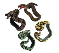 UPKOCH 4Pcs Artificial Snake Bracelet Plastic Realistic Prank for Halloween Party Decorations and Fun Fidget Accessories