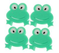 UPKOCH 4pcs Bath Sponge Soft Shower Loofah Natural Sponge Brush Cute Frog Shape for Boy Girl Newborns Light Green Bath Accessories