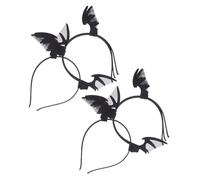 UPKOCH 4pcs Black Bat Headband for Women and Halloween Costume Accessories Lightweight Bat Wings Hairband for Trick Treat Parties and Cosplay Events