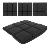 UPKOCH 4pcs Black Flame Retardant Acoustic Panels 25x25x5cm Sound Absorbing Foam for Recording Studio Bedroom Wall Sound Proof Padding