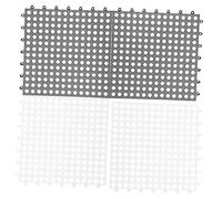 UPKOCH 4Pcs Bunny Feet Mats Pet Cage Floor Mats for Rabbits Guinea Pigs Hamsters Cuttable Nesting Pads Durable Soft Non Slip Pet Cage Accessories White Grey