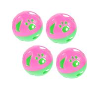 UPKOCH 4pcs Cat Balls Interactive for Indoor Cats Catnip Bell inside Pet Chasing Balls Plaything Pet Interactive Random Color