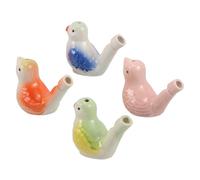 UPKOCH 4pcs Ceramic Bird Water Whistles with Hanging Rope Authentic Bird Call Toys for Boy Girl for Outdoor Activities Wathcing and Camping Adventures